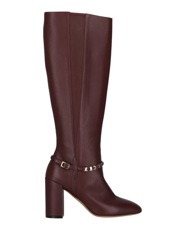 Ferragamo Triba Leather Knee-High Boots made by Salvatore Ferragamo