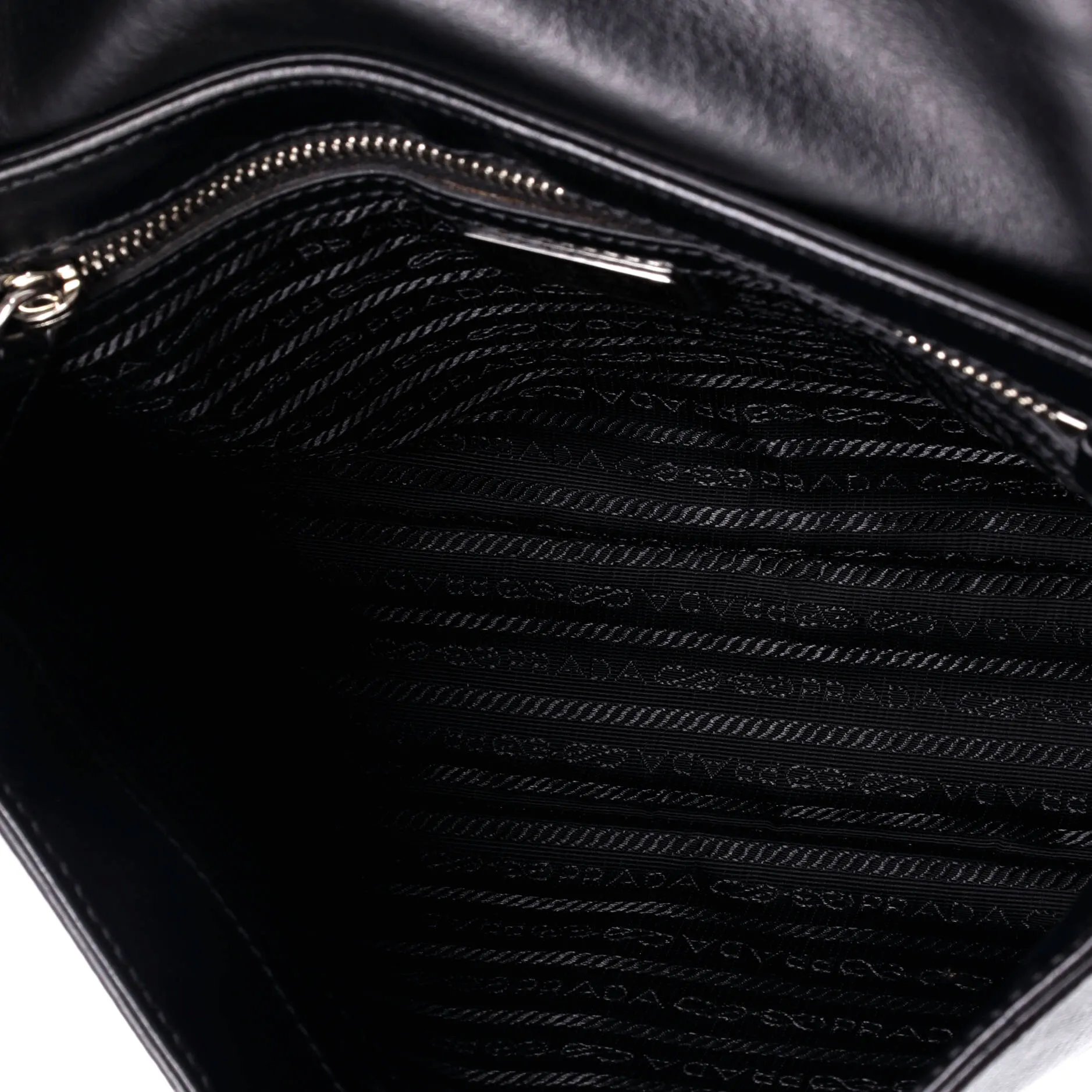 Pre-Loved Prada Triangle Logo Flap Crossbody Bag Embossed Saffiano Leather Small sold by Zulily product image thumbnail 5