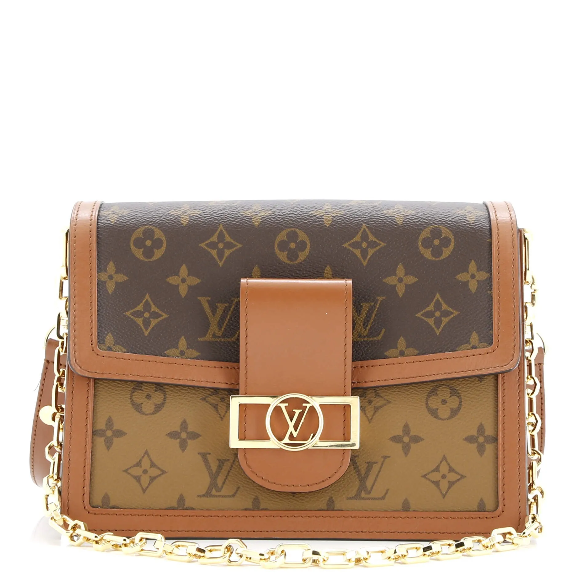 Pre-Loved Louis Vuitton Dauphine Shoulder Bag Reverse Monogram Canvas MM sold by Zulily