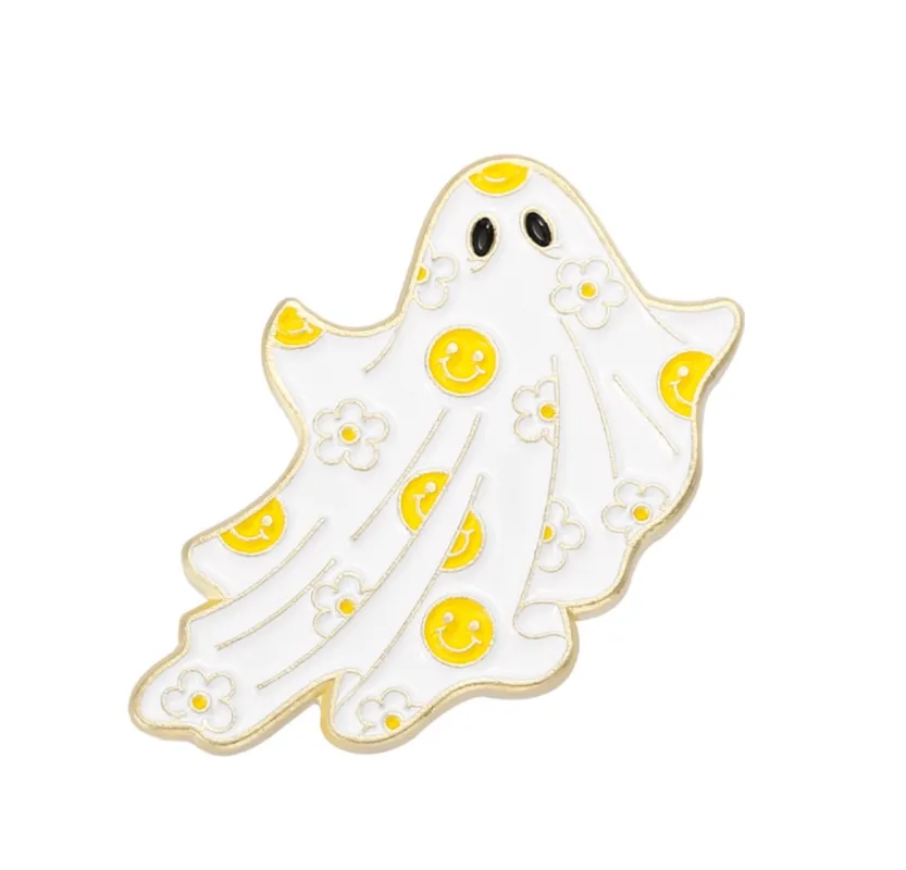 Yellow Floral Ghost Brooch Pin sold by Zulily