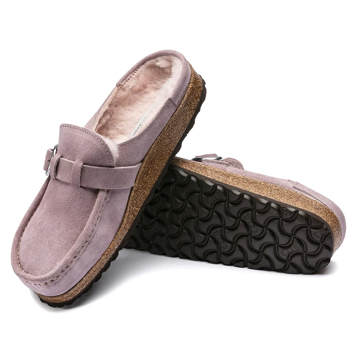 Birkenstock Buckley Shearling Suede Leather Lavender Blush Clogs sold by Zulily product image thumbnail 4
