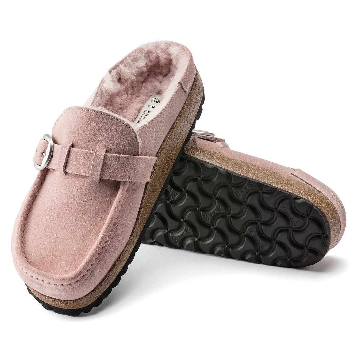 Birkenstock Buckley Shearling Suede Leather Soft Pink Clogs sold by Zulily product image thumbnail 4