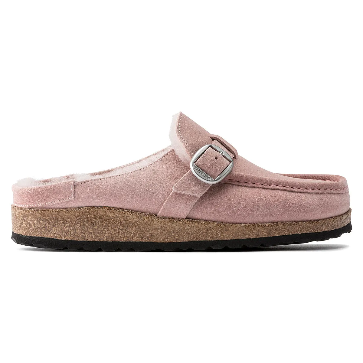 Birkenstock Buckley Shearling Suede Leather Soft Pink Clogs sold by Zulily product image thumbnail 2