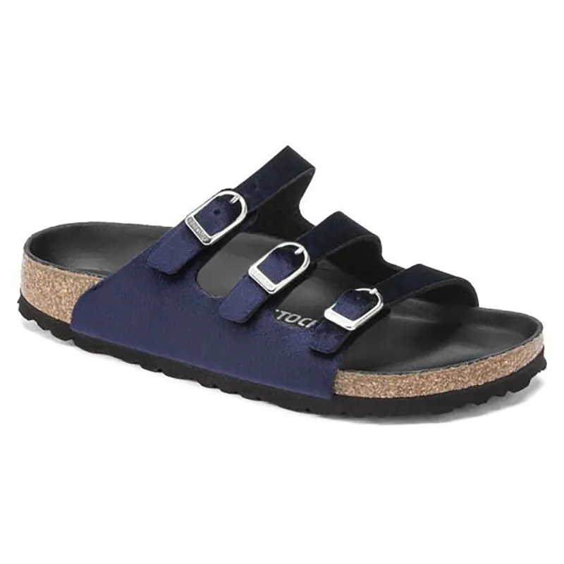 Birkenstock Florida Fresh Rivet Logo Velvet Midnight Sandals sold by Zulily