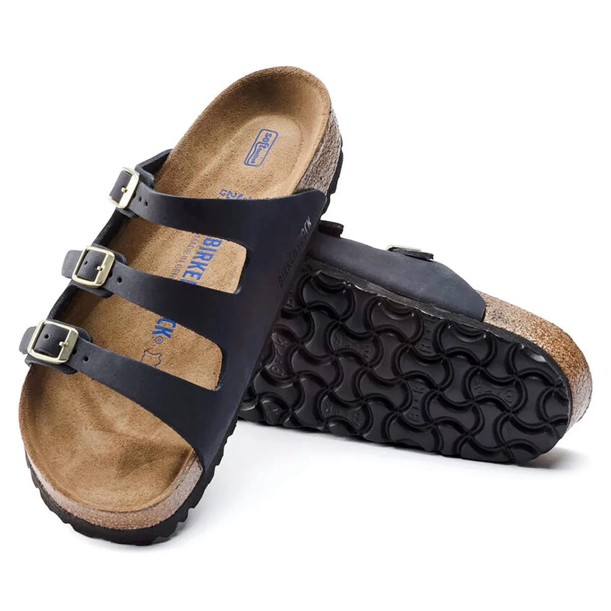 Birkenstock Florida Fresh Soft Footbed Nubuck Leather Midnight Sandals sold by Zulily product image thumbnail 2