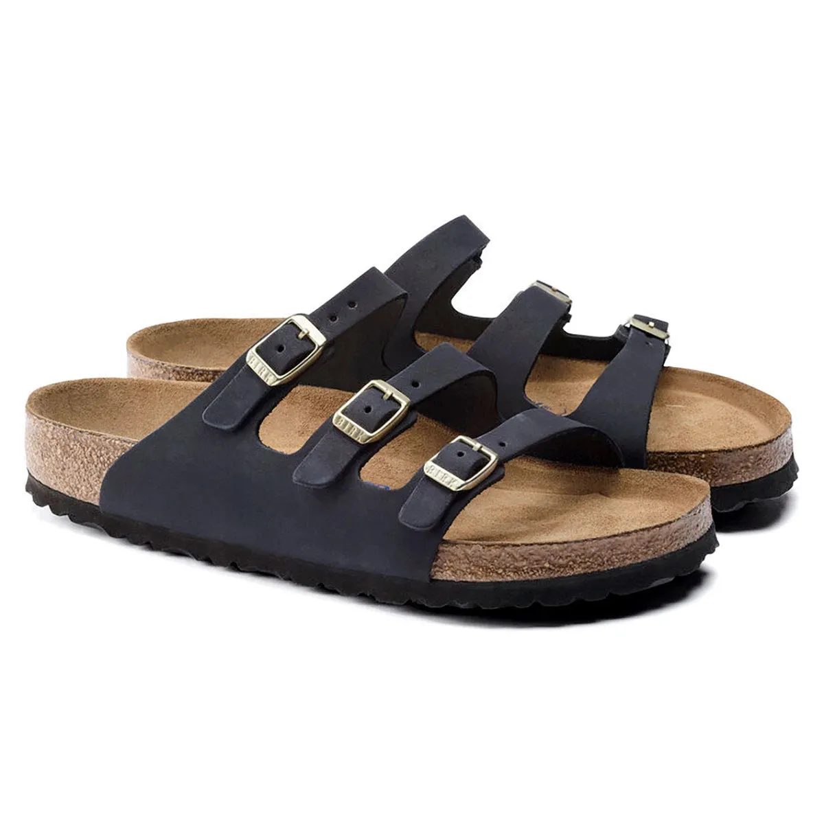 Birkenstock Florida Fresh Soft Footbed Nubuck Leather Midnight Sandals sold by Zulily product image thumbnail 4