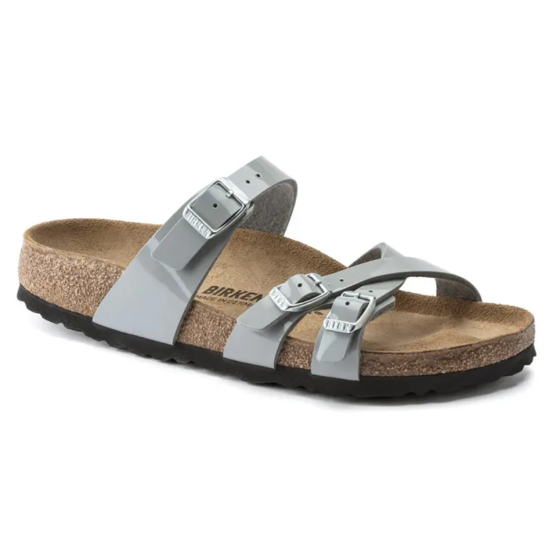 Birkenstock Franca Birko-Flor Patent Alloy Sandals sold by Zulily