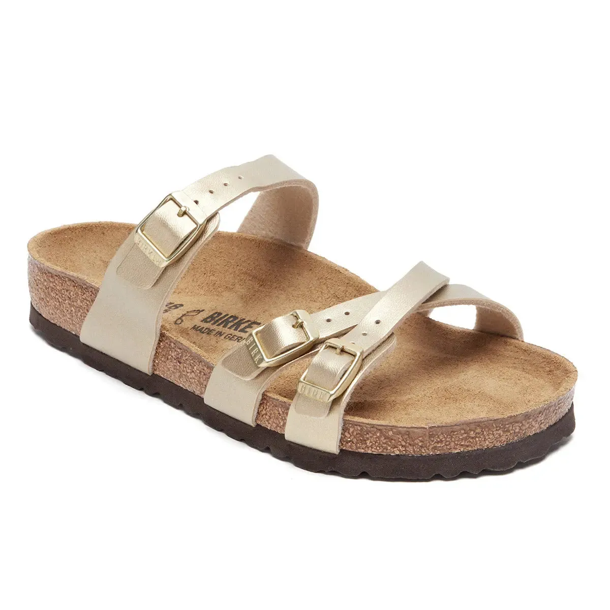 Birkenstock Franca Birko-Flor Gold Sandals sold by Zulily