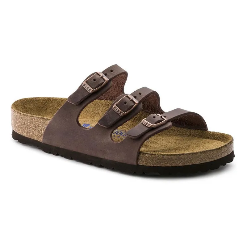 Birkenstock Florida Soft Footbed Birko-Flor Nubuck Mocha Sandals sold by Zulily