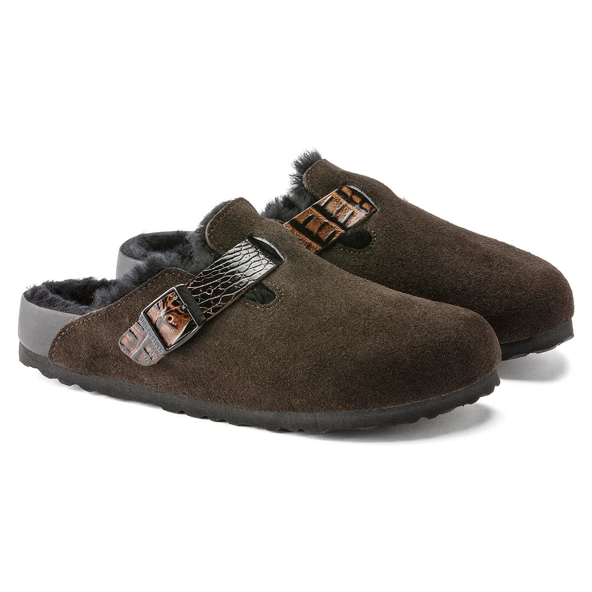Birkenstock Boston Shearling Exquisite Suede Clogs sold by Zulily product image thumbnail 2