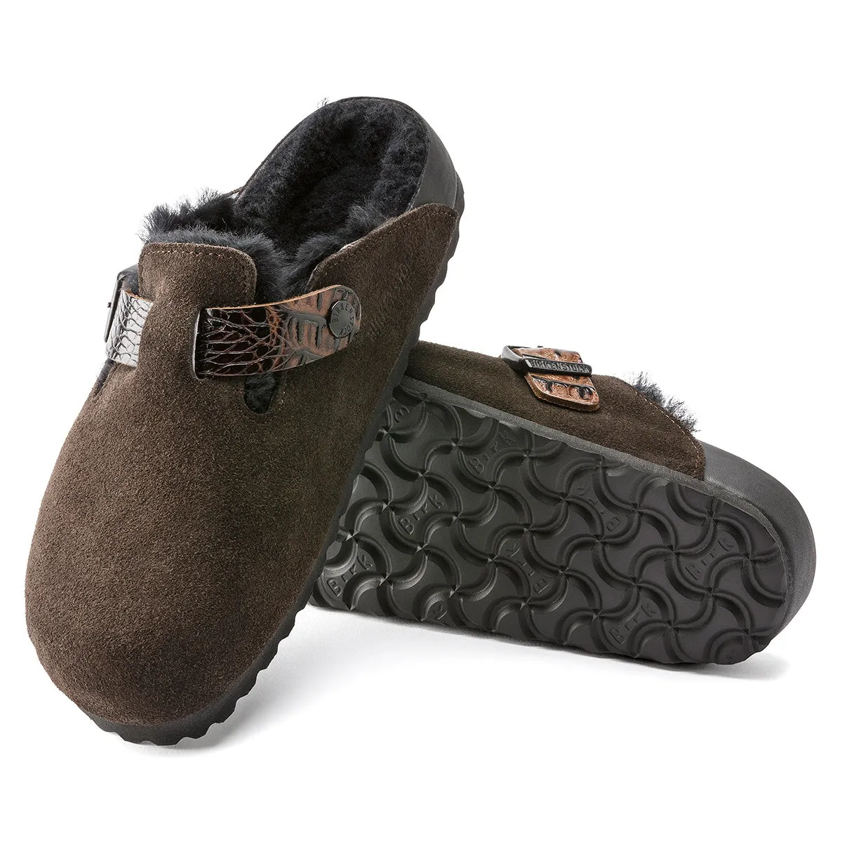 Birkenstock Boston Shearling Exquisite Suede Clogs sold by Zulily product image thumbnail 3