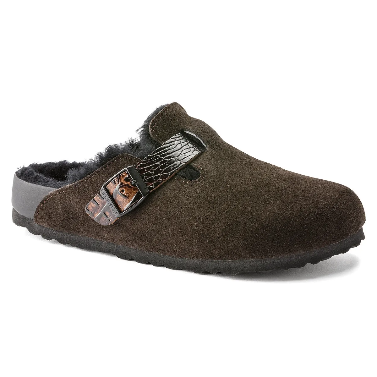 Birkenstock Boston Shearling Exquisite Suede Clogs sold by Zulily