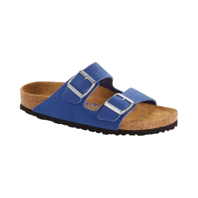 Birkenstock Arizona Soft Footbed Nubuck Leather Azure Sandals sold by Zulily