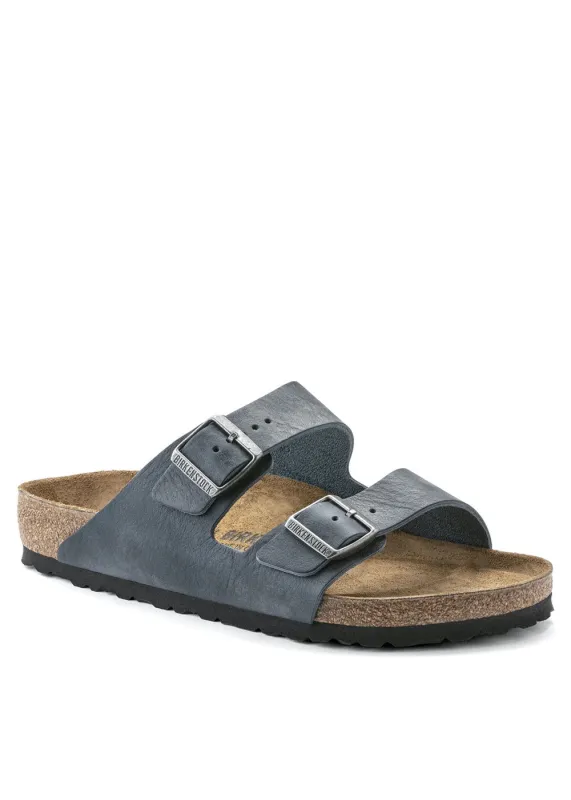 Birkenstock Arizona Leather Midnight Sandals sold by Zulily