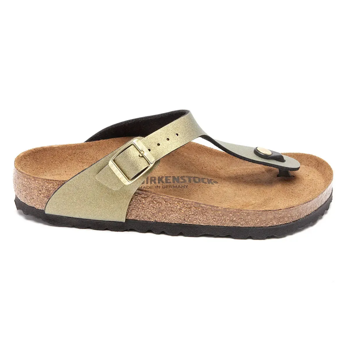Birkenstock Gizeh Birko-Flor Icy Metallic Stone Gold Sandals sold by Zulily product image thumbnail 3