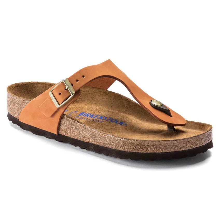 Birkenstock Gizeh Soft Footbed Nubuck Leather Pecan Sandals sold by Zulily