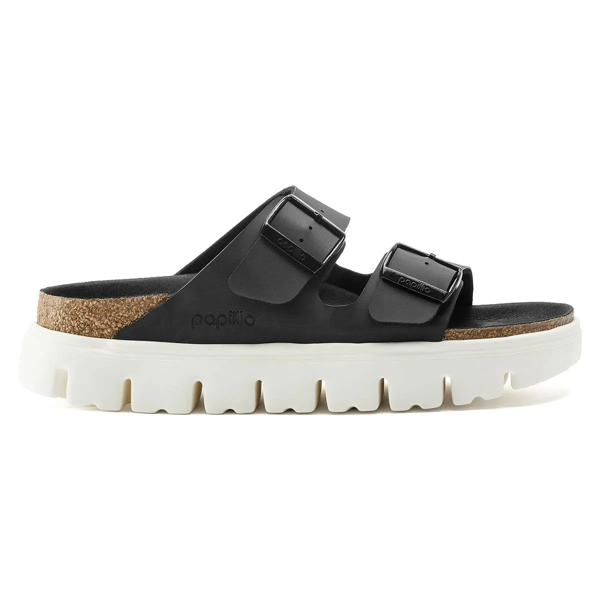 Birkenstock Women's Arizona Platform Birko-Flor Chunky Damasko Black Sandals sold by Zulily product image thumbnail 4