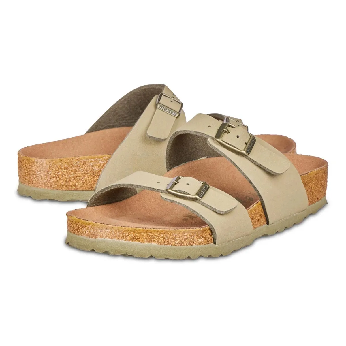Birkenstock Sydney Vegan Birko-Flor Nubuck Khaki Sandals sold by Zulily product image thumbnail 2