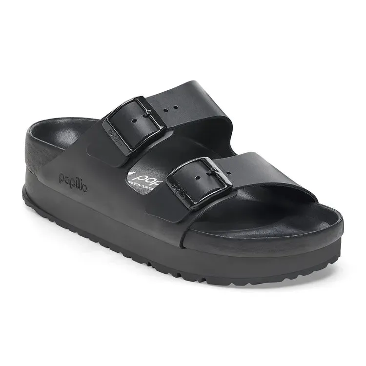 Birkenstock Women's Arizona Papillio Platform Leather Exquisite Black Sandals sold by Zulily