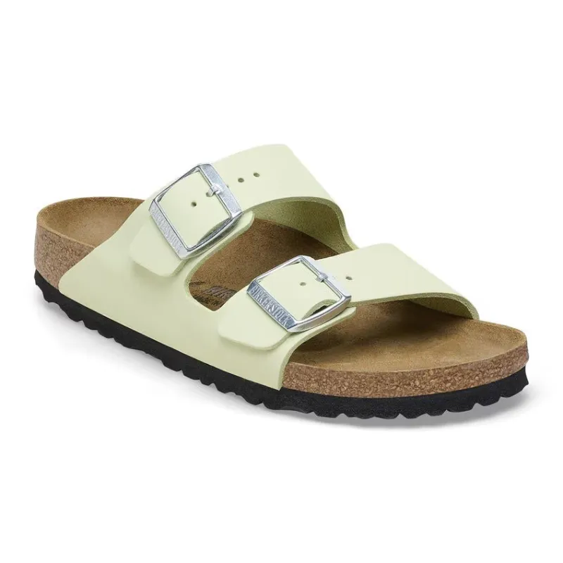 Birkenstock Arizona Nubuck Leather Faded Lime Sandals sold by Zulily