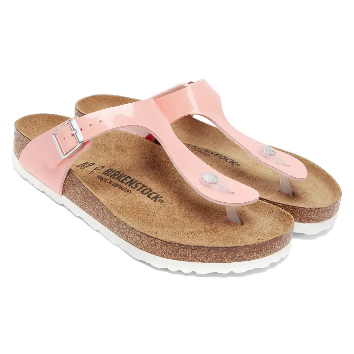 Birkenstock Gizeh Birko-Flor Patent Coral Peach Sandals sold by Zulily product image thumbnail 4