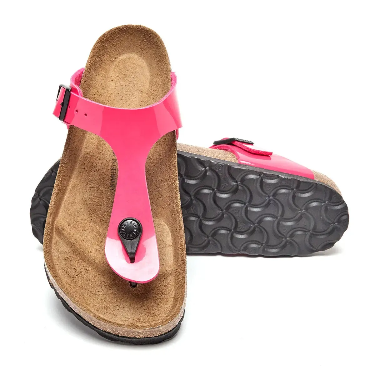Birkenstock Gizeh Birko-Flor Patent Fuchsia Tulip Sandals sold by Zulily product image thumbnail 3