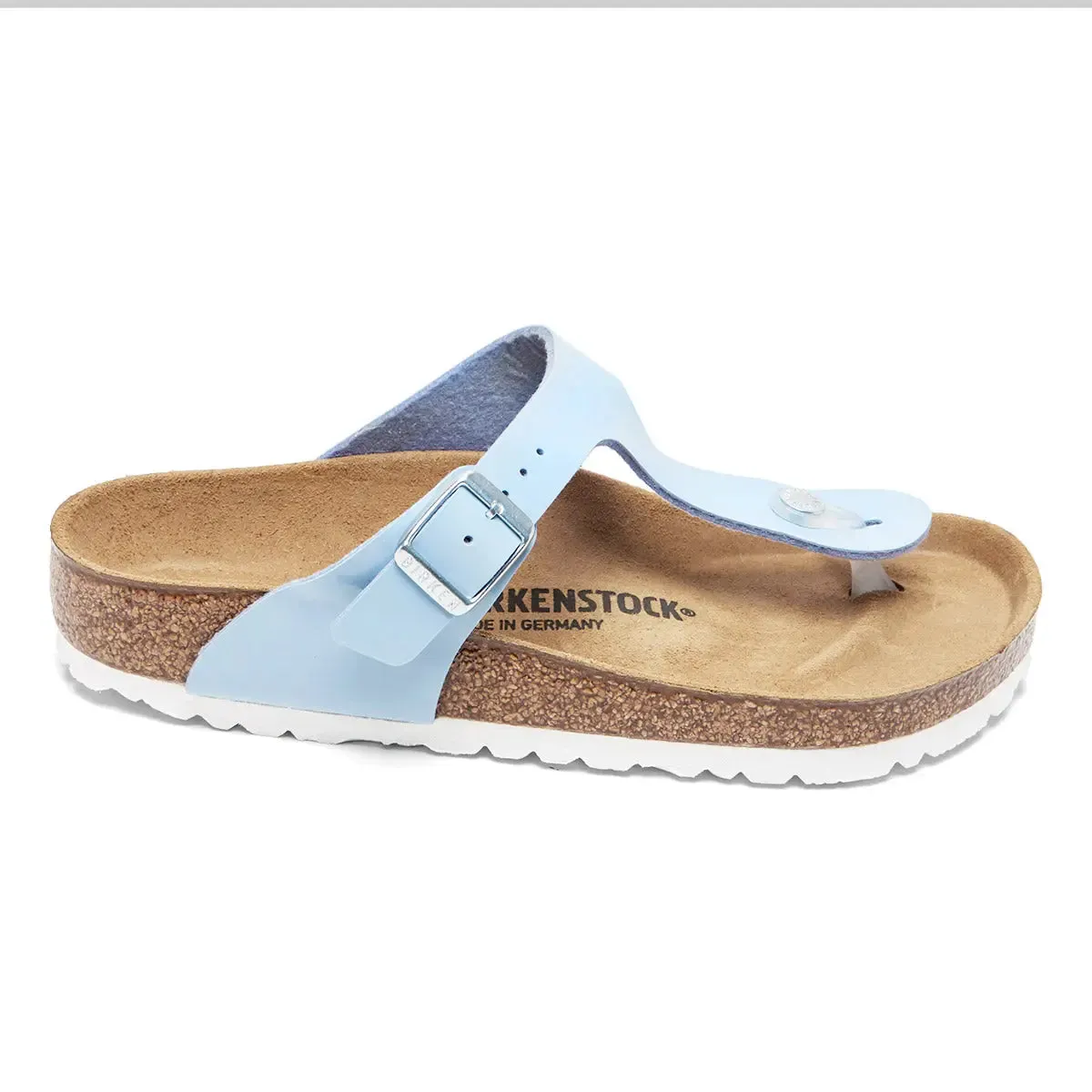 Birkenstock Gizeh Birko-Flor Patent Dove Blue Sandals sold by Zulily product image thumbnail 3