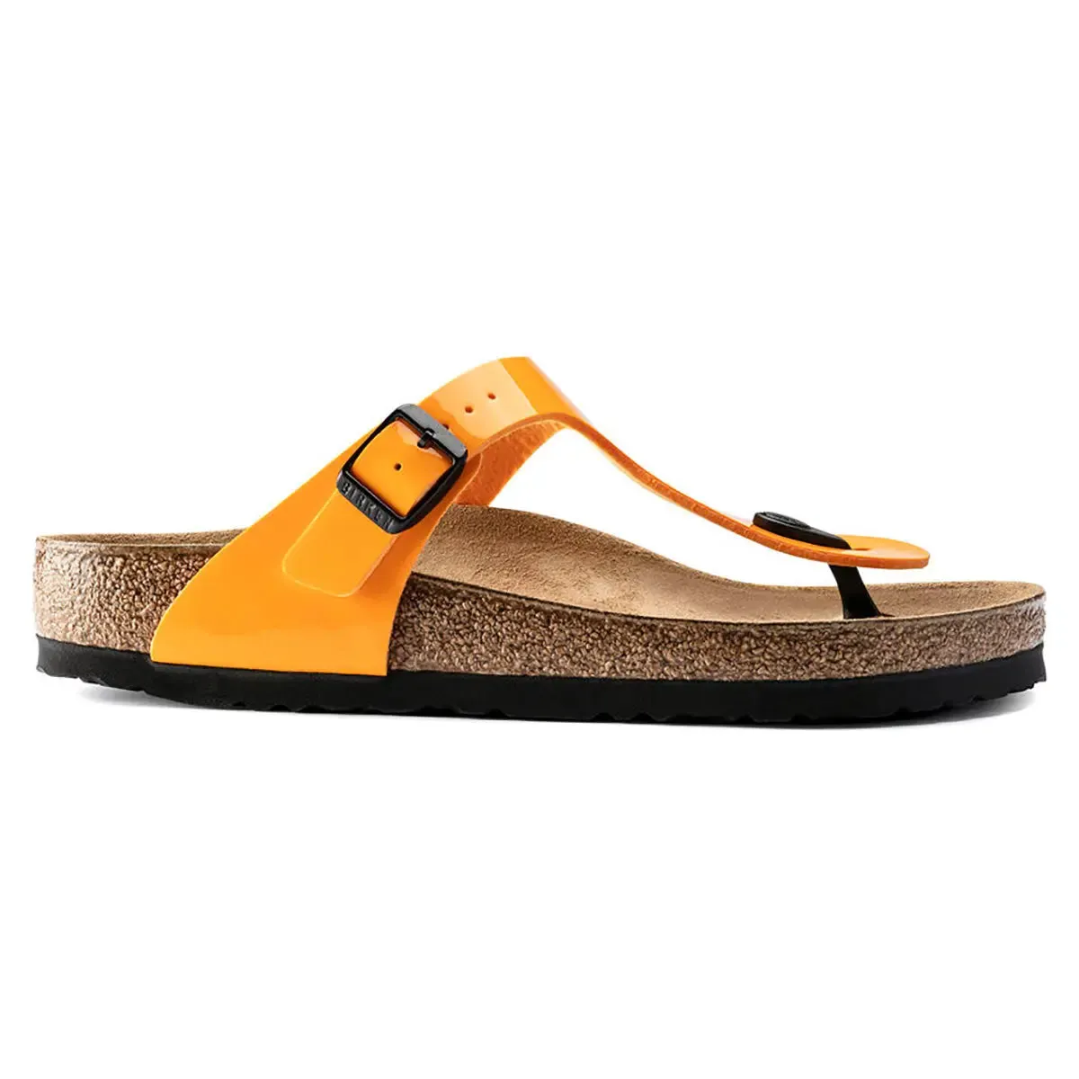 Birkenstock Gizeh Birko-Flor Patent Marygold Sandals sold by Zulily product image thumbnail 3