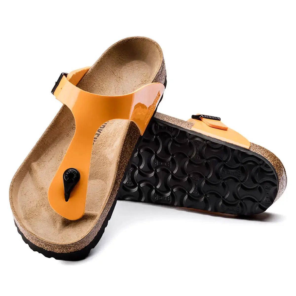Birkenstock Gizeh Birko-Flor Patent Marygold Sandals sold by Zulily product image thumbnail 2