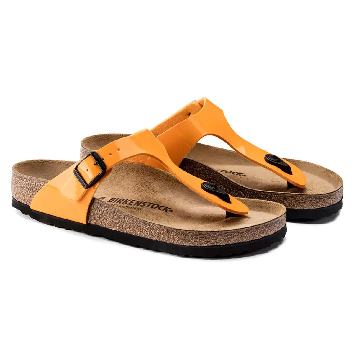 Birkenstock Gizeh Birko-Flor Patent Marygold Sandals sold by Zulily product image thumbnail 4
