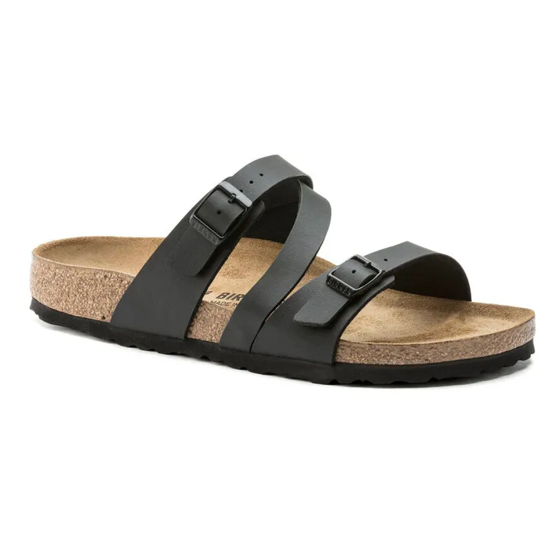 Birkenstock Salina Birko-Flor Black Sandals sold by Zulily