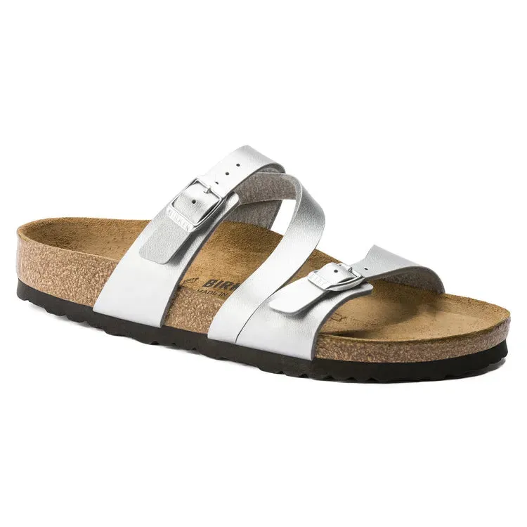 Birkenstock Salina Birko-Flor Silver Sandals sold by Zulily