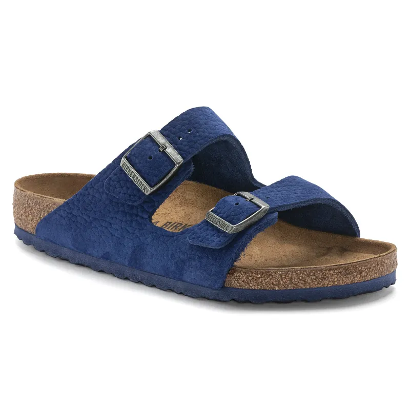 Birkenstock Arizona Nubuck Leather Desert Buck Indigo Blue Sandals sold by Zulily