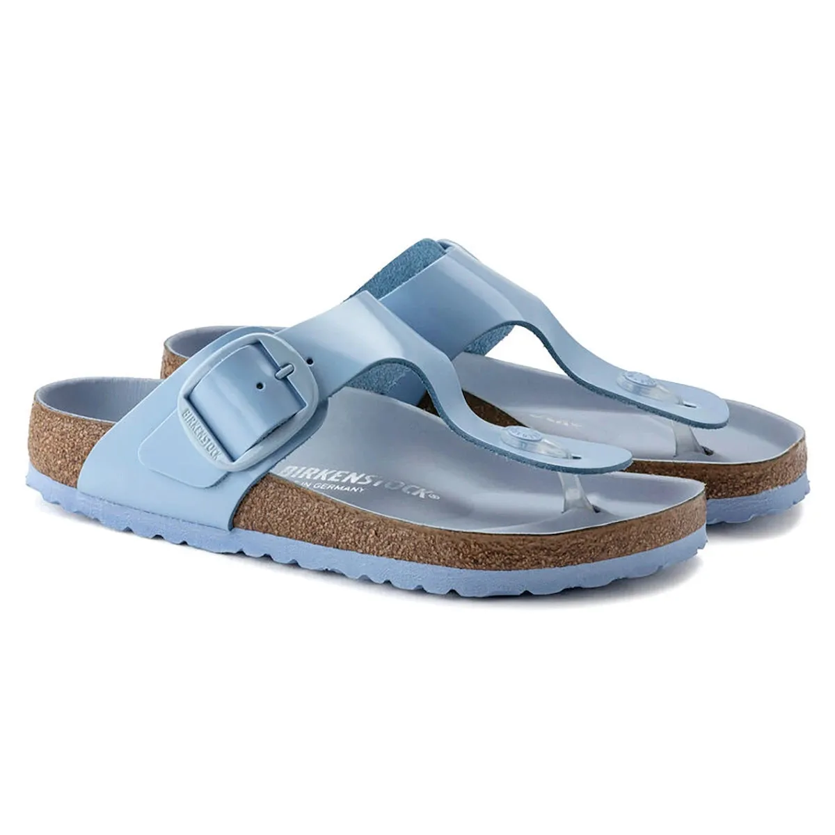 Birkenstock Gizeh Birkibuc Leather Blue Sandals sold by Zulily product image thumbnail 4