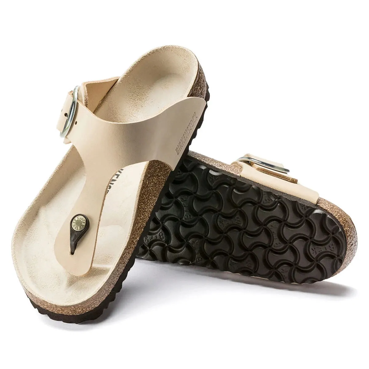 Birkenstock Gizeh Big Buckle Nubuck Leather Almond Sandals sold by Zulily product image thumbnail 2