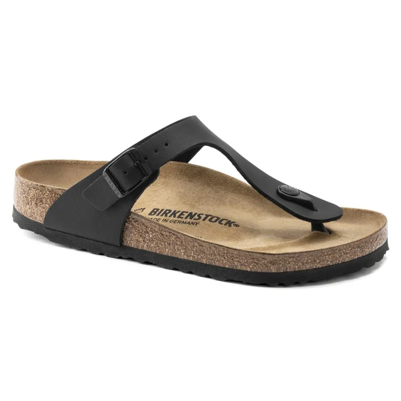Birkenstock Gizeh Birko-Flor Black Sandals sold by Zulily
