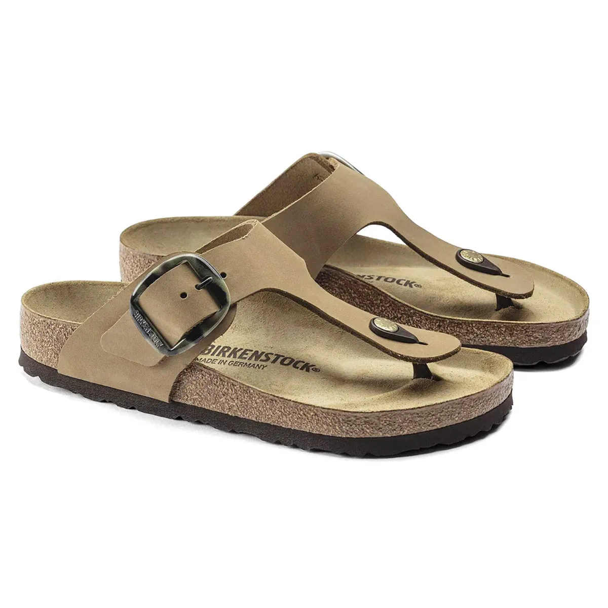Birkenstock Gizeh Big Buckle Nubuck Leather Mud Green Sandals sold by Zulily product image thumbnail 4