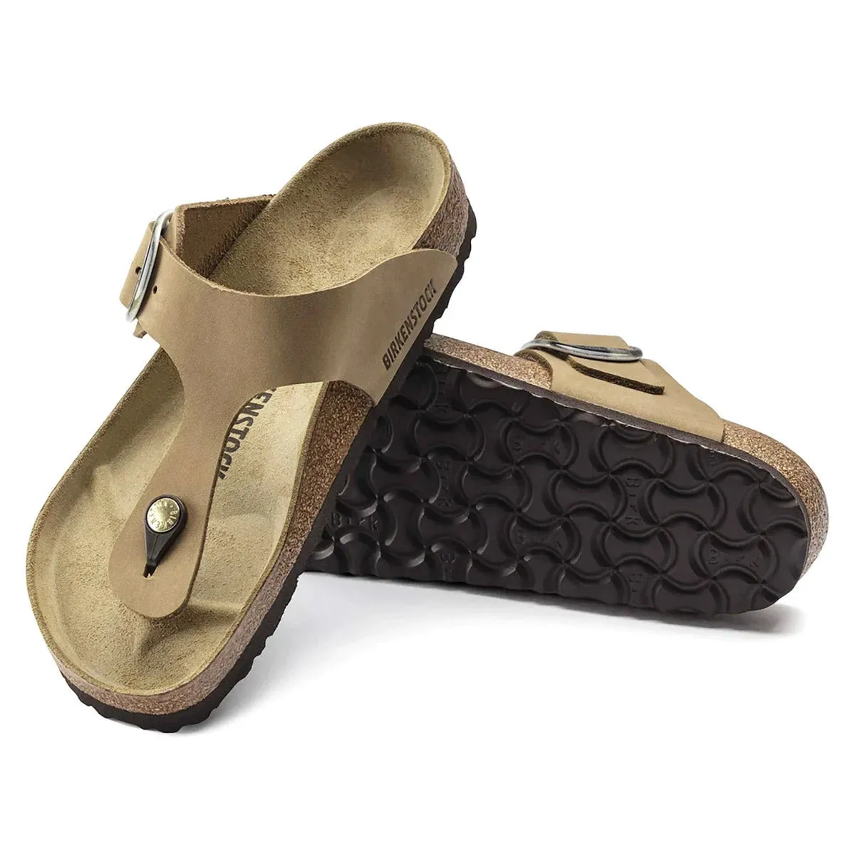 Birkenstock Gizeh Big Buckle Nubuck Leather Mud Green Sandals sold by Zulily product image thumbnail 2