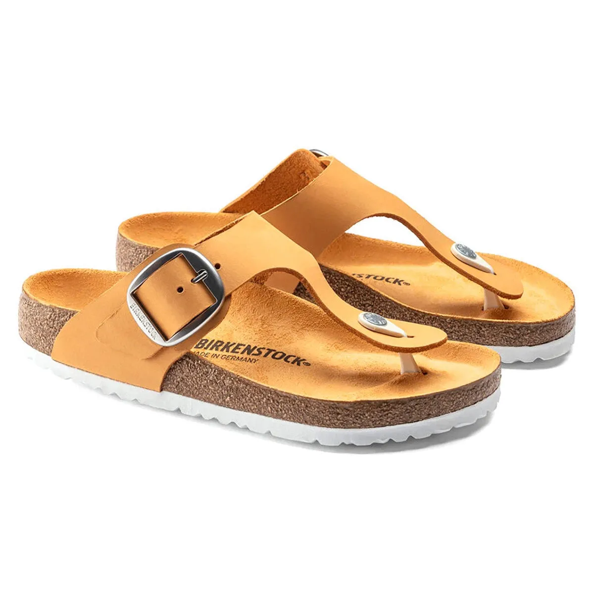 Birkenstock Gizeh Big Buckle Nubuck Leather Apricot Sandals sold by Zulily product image thumbnail 4