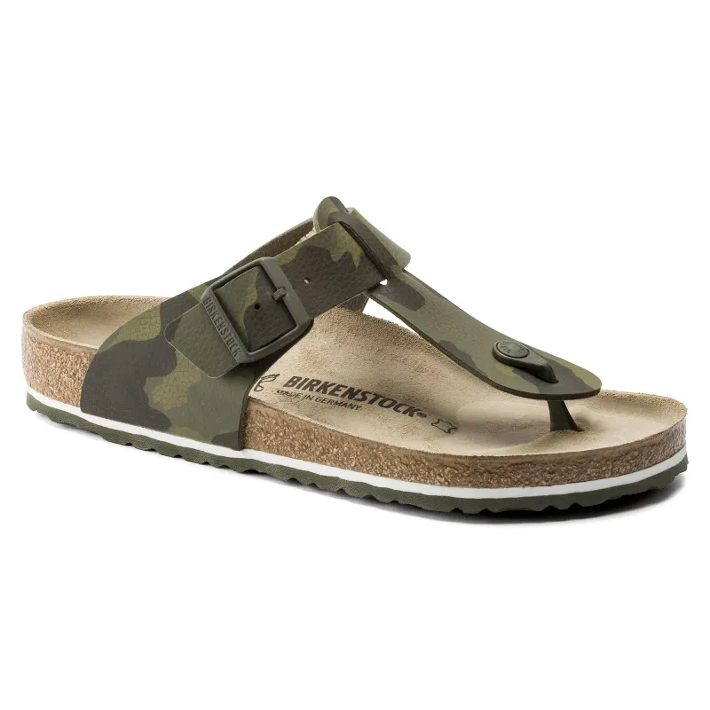 Birkenstock Medina Birko-Flor Leather Desert Soil Camouflage Green Sandals sold by Zulily