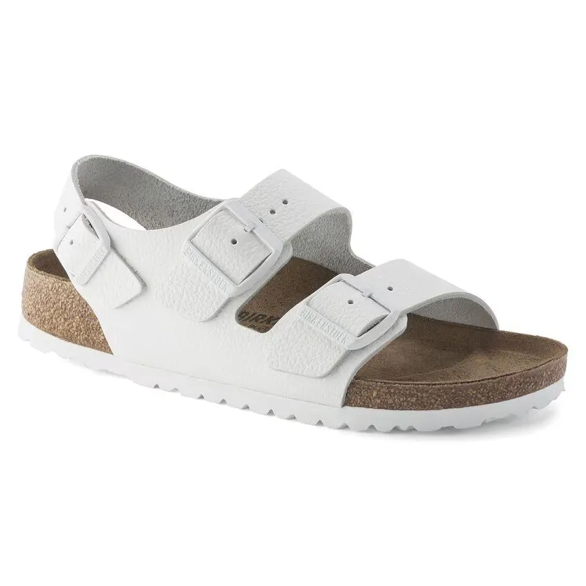 Birkenstock Milano Leather White Sandals sold by Zulily