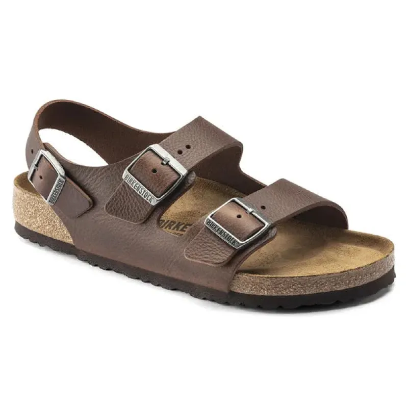 Birkenstock Milano Leather  Vintage Wood Roast Sandals sold by Zulily