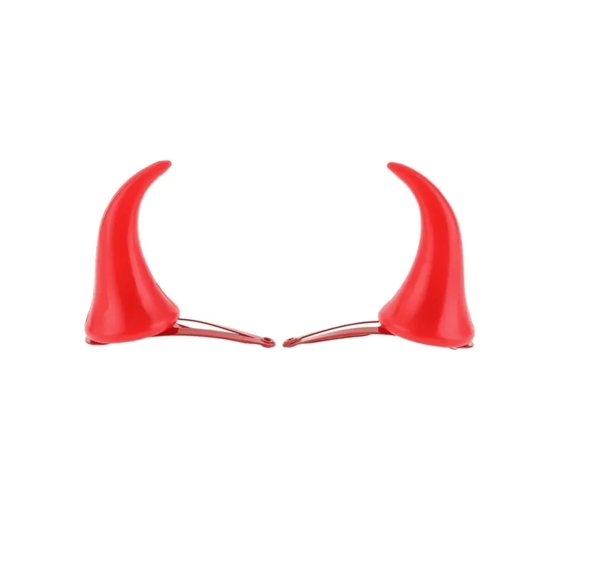 Cheeky Devil Red Horn Hair Clips sold by Zulily