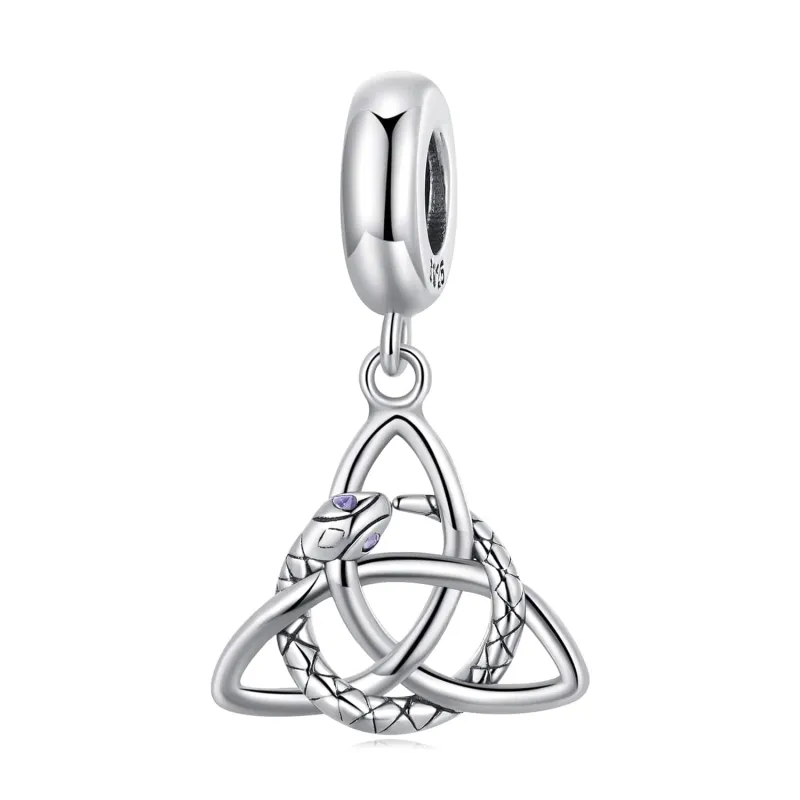 Sterling Silver Celtic Knot Snake Charm sold by Zulily