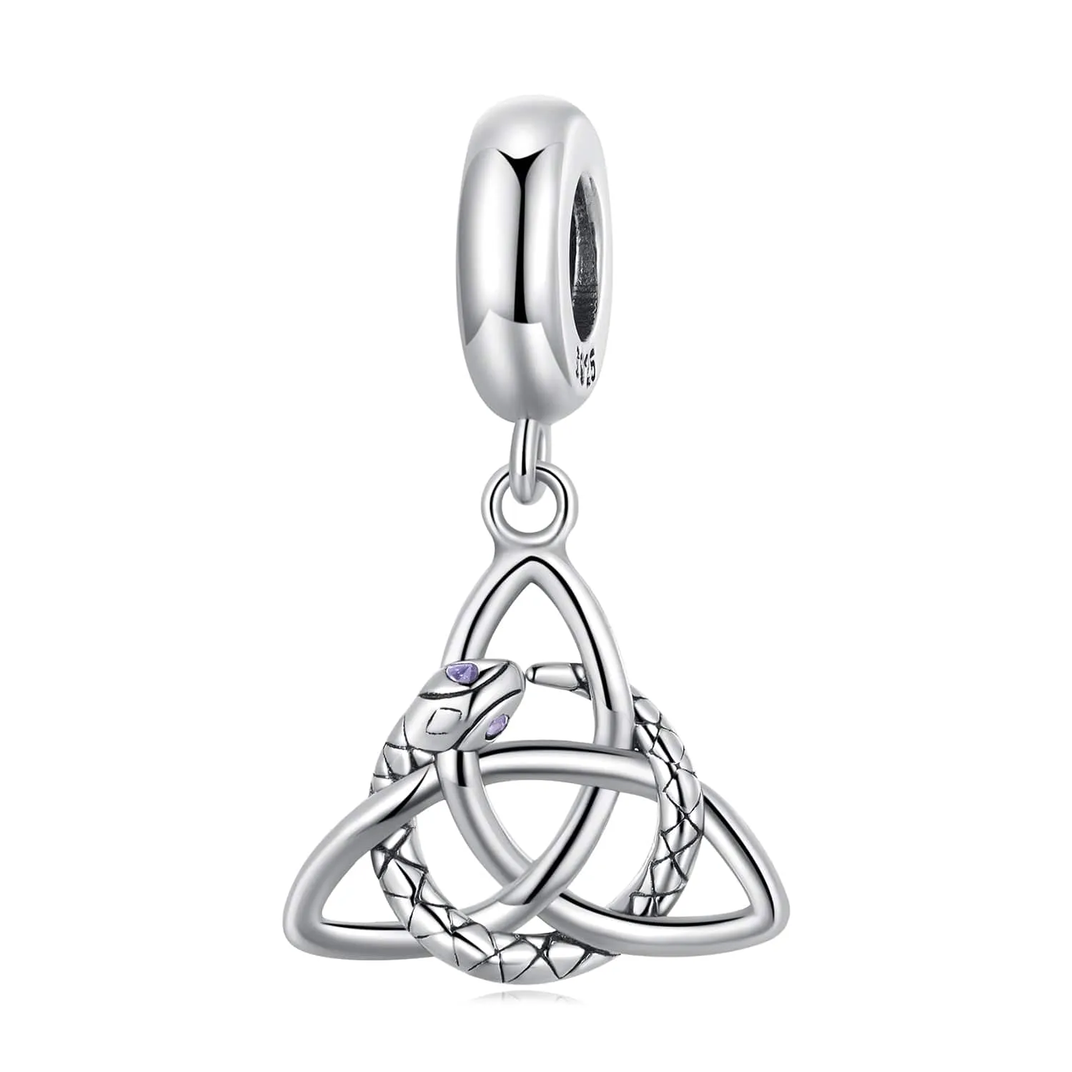 Sterling Silver Celtic Knot Snake Charm sold by Zulily