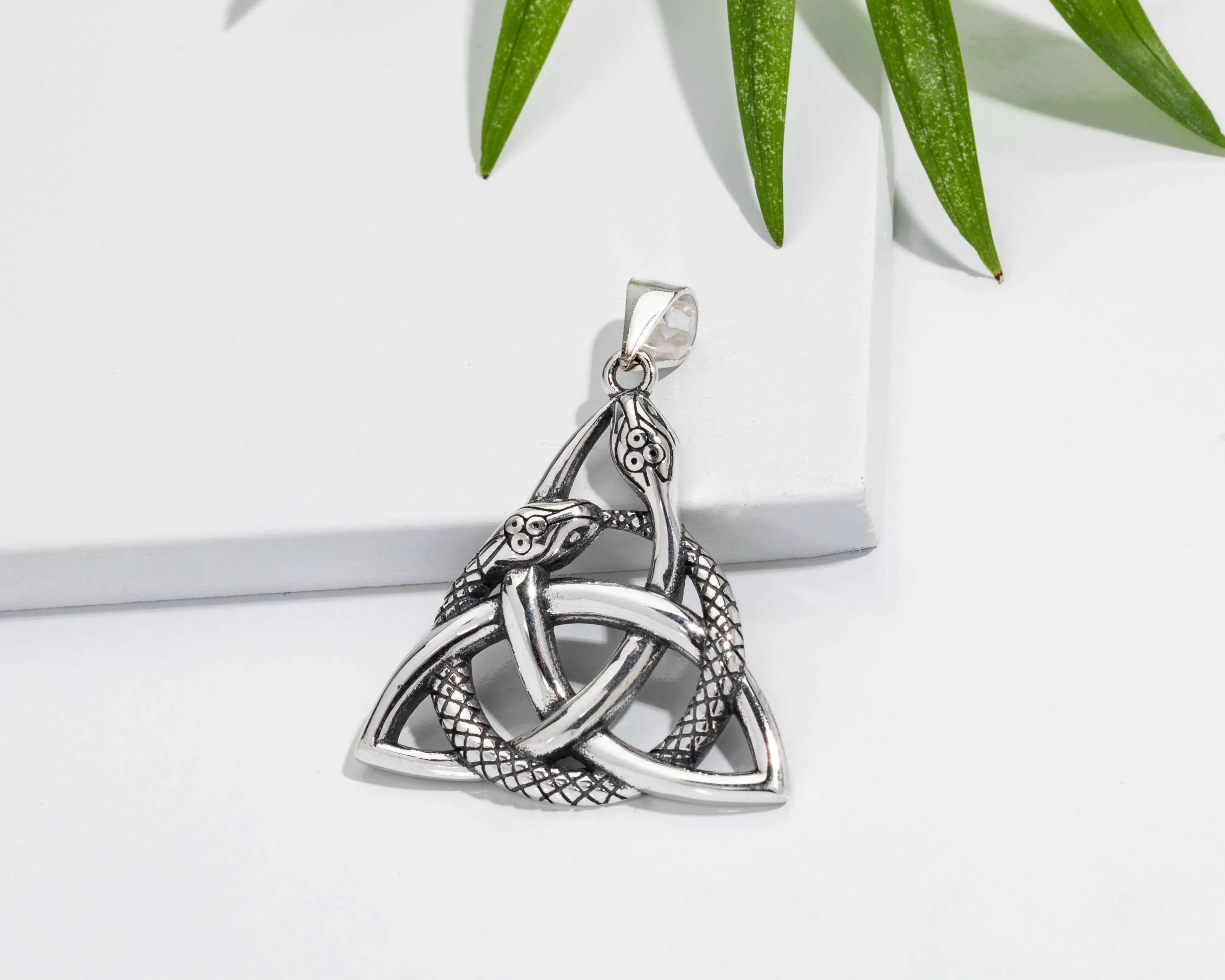 Sterling Silver Celtic Snake Pendant sold by Zulily product image thumbnail 2