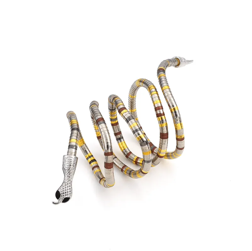 Multi Tone Snake Multi Wear Necklace And Bracelet sold by Zulily
