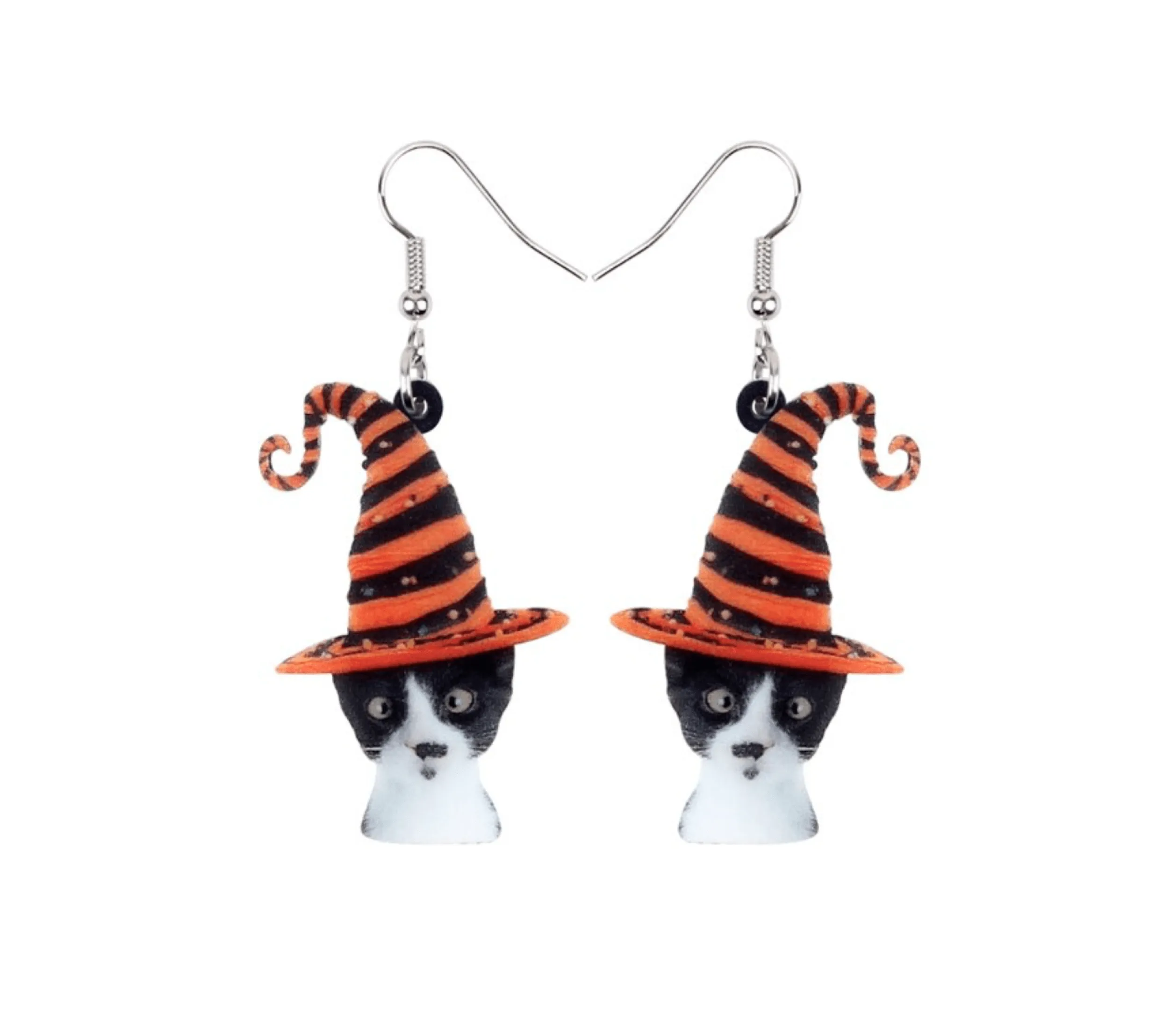 Silly Cat With Witches Hat Drop Earrings sold by Zulily