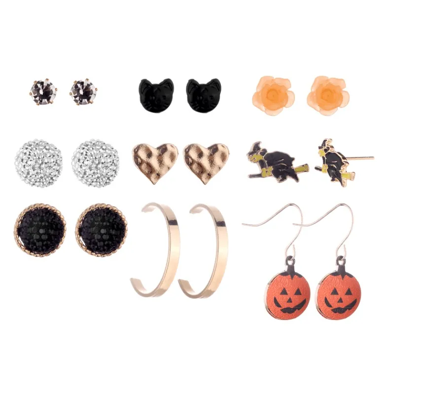 Halloween Goldtone Stud Set Earrings sold by Zulily
