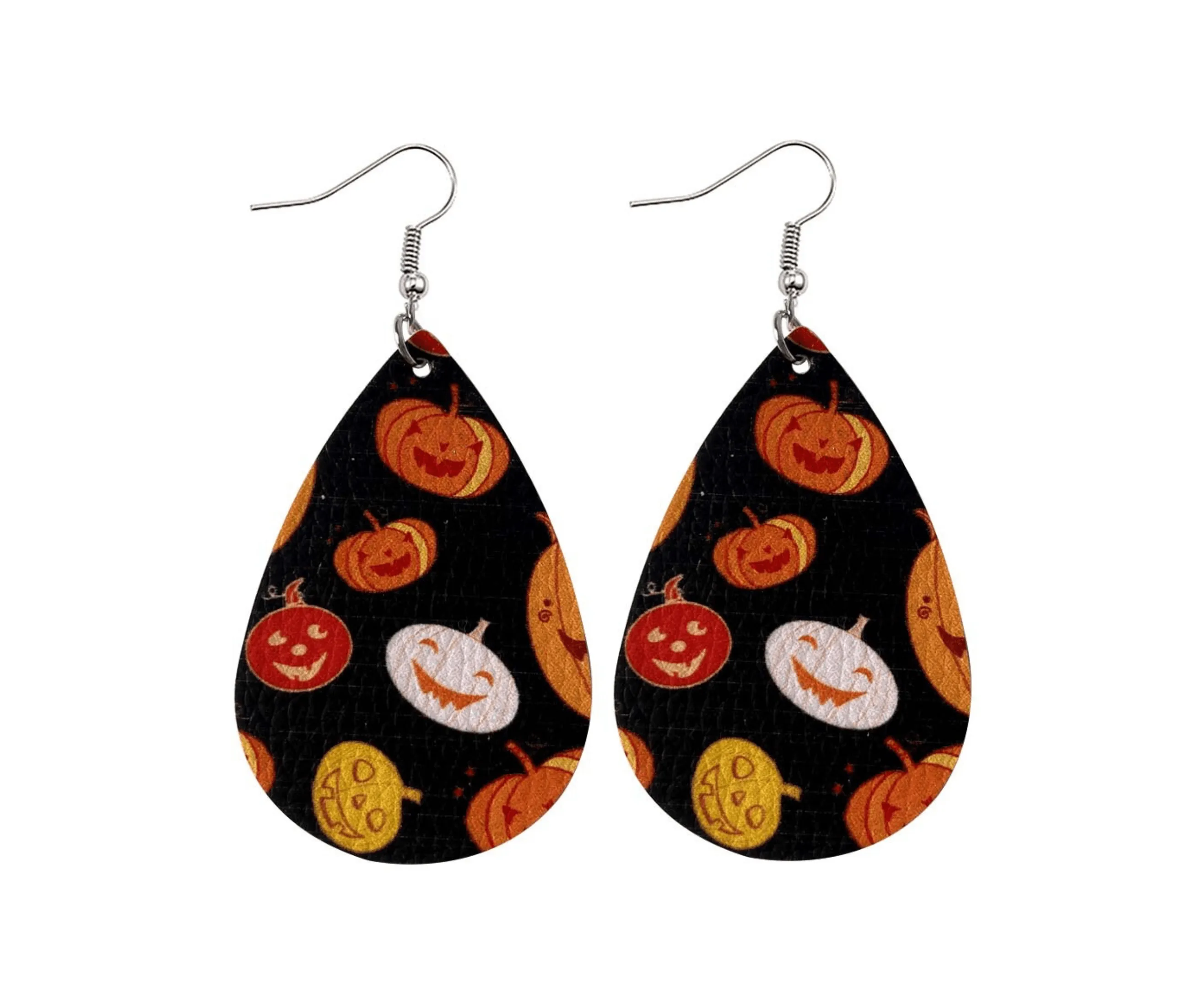 Faux Leather Halloween Teardrop Drop Earrings sold by Zulily
